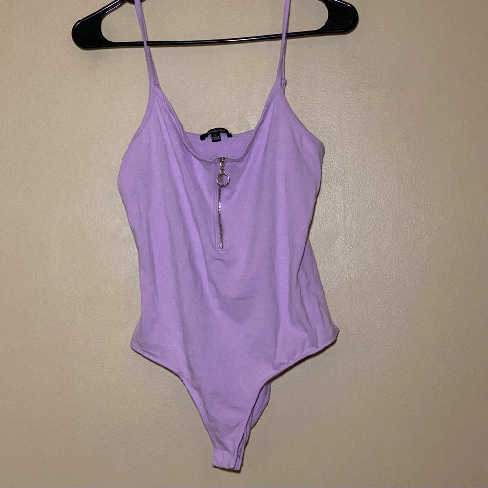 Ambiance Womens Lavender Bodysuit Size Large